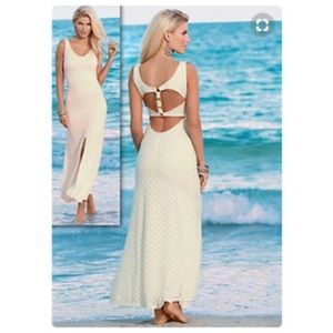 Sexy Open Back Dress with Front Slit